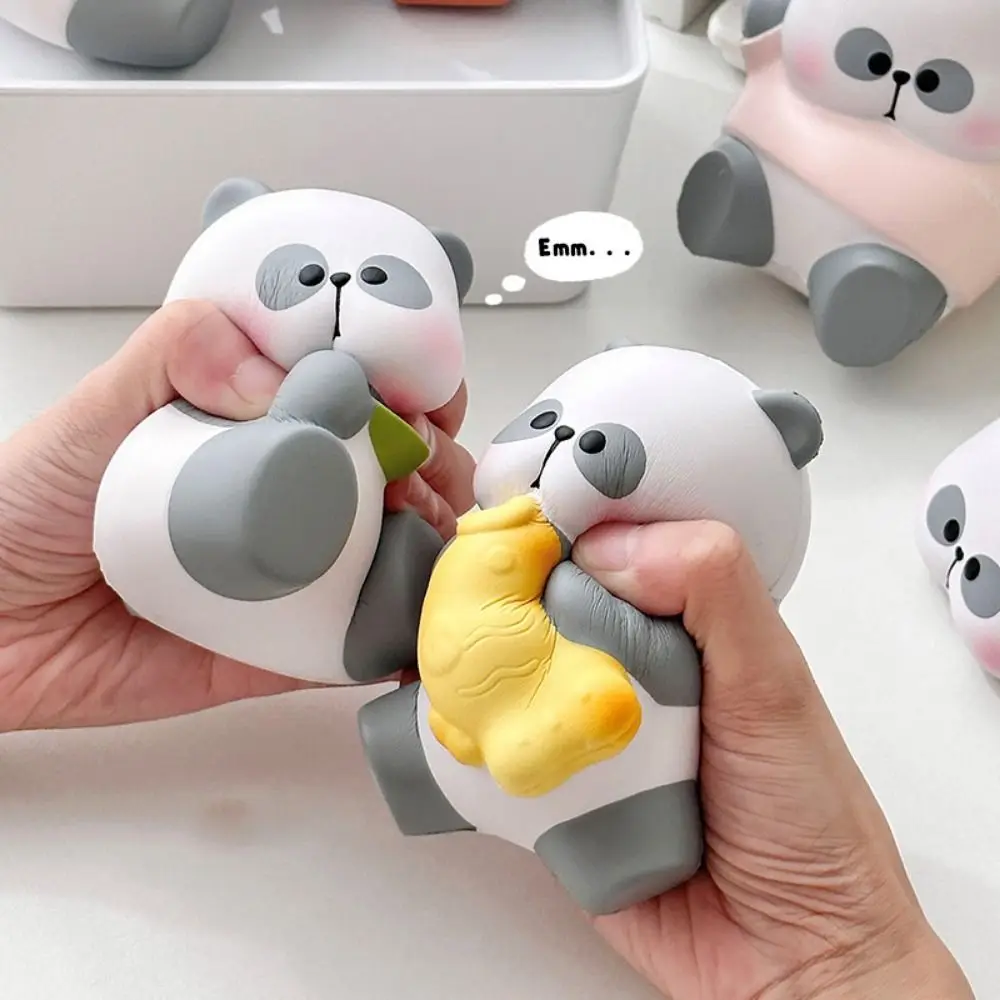 Slow Rebound Simulation Panda Toy Elastic Pinch PVC Panda Squeeze Toys Soft Handmade Animal Panda Fidgeting Toys Children Adult