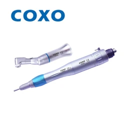 COXO Dental Slow Low Speed Handpiece Contra Angle Straight Air Motor External Water Spray CX235A