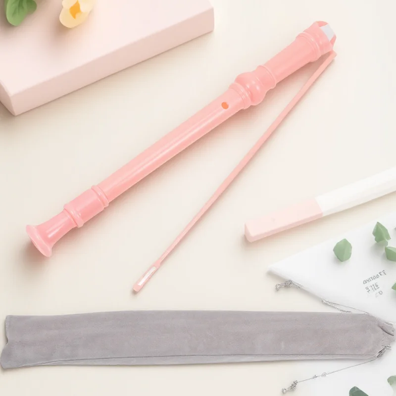 

1 set 1 Set 8 Hole Clarinet Soprano Recorder Beginner Flute Pink Durable Musical Instrument Treble Flute For