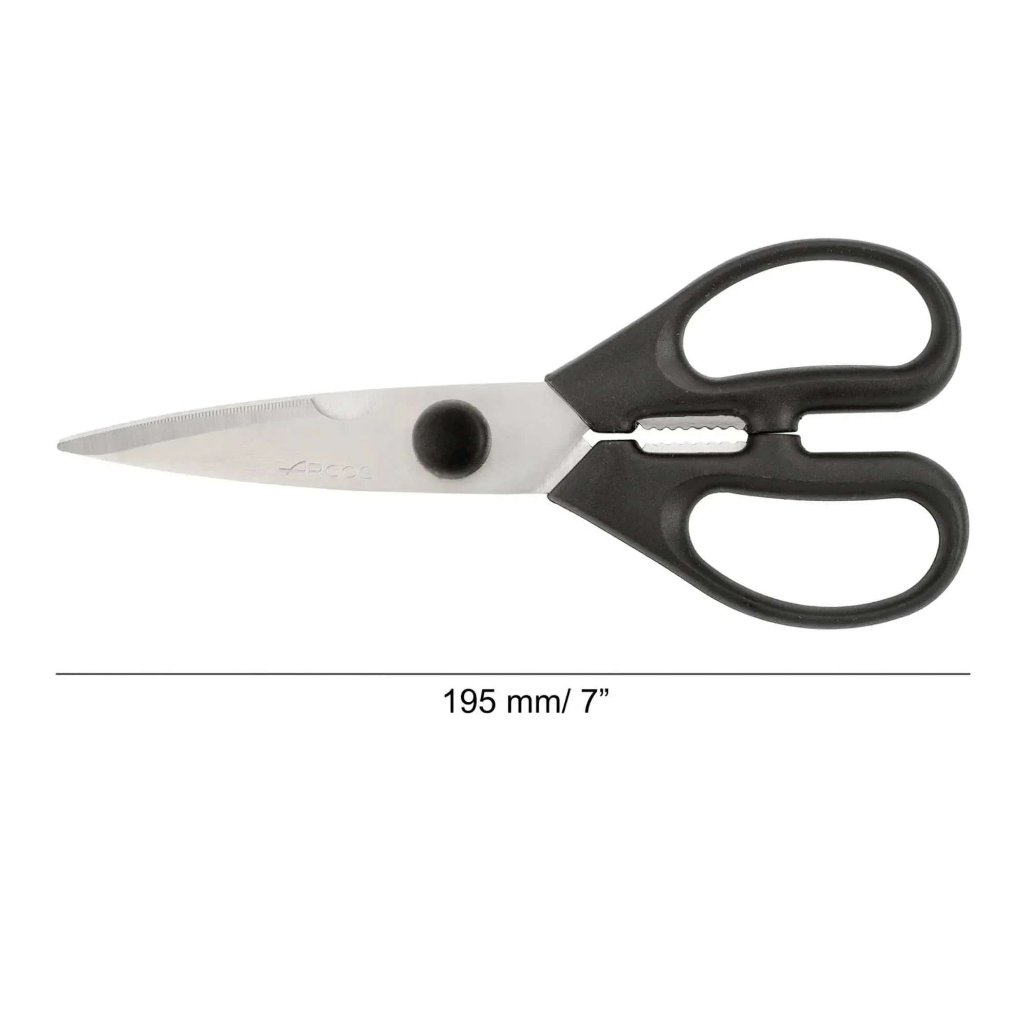 ARCOS 8-Inch Detachable Black Kitchen Scissors in Nitrum Stainless Steel kitchen scissors