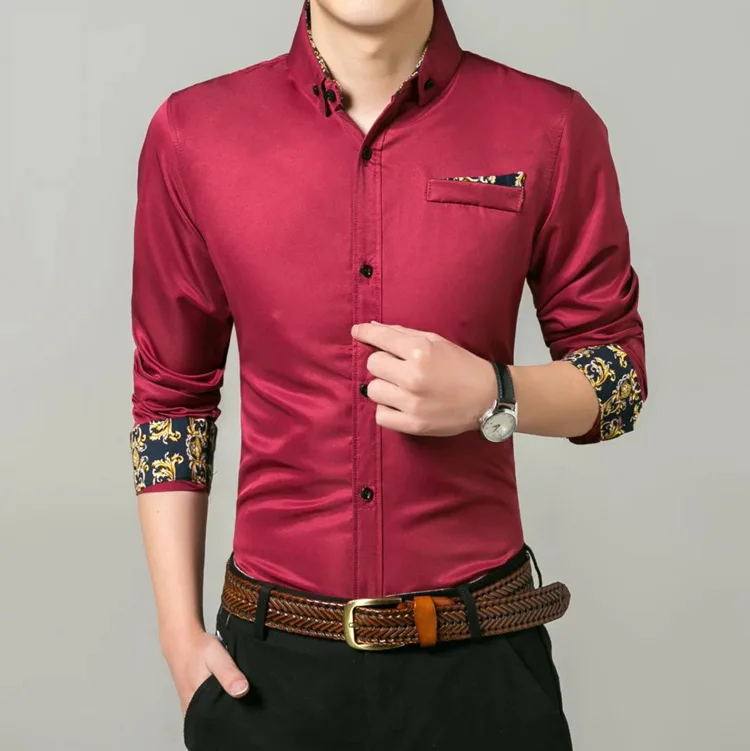 Men's long-sleeved shirts slim fit no-iron shirts casual solid color shirts חולצות מכופתרות לגברים men clothing camisa masculina