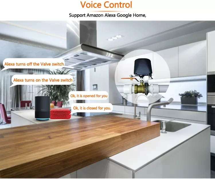TYSH Tuya WiFi Automatic Gas Water Heater Valve Controller Smart Home Remote Control Manipulator Work With Alexa Google Home