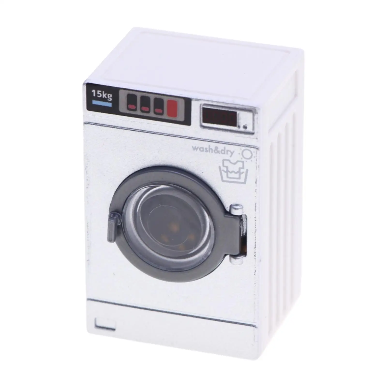 

Dollhouse Washing Machine 1/12 Decoration Accessories Miniature Model Furniture Set Drum Washing Machine Model Home Appliance