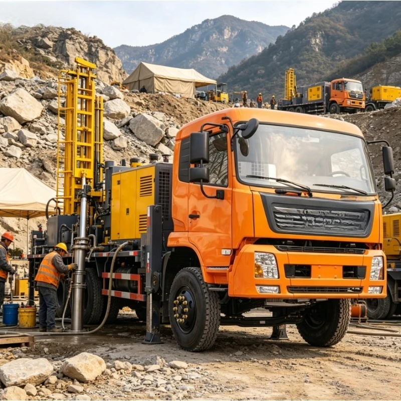 Customized 100m 300m 500meters Truck Mounted Borehole Drilling Machine for Water Well Bore Hole Drilling Rig With air Compressor