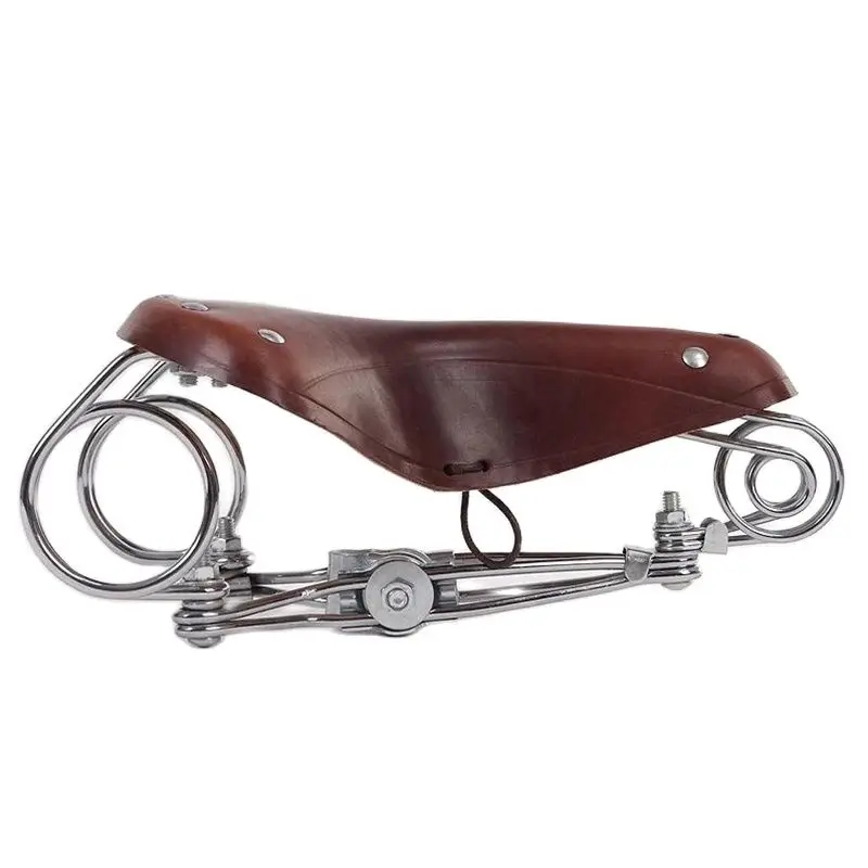 Size: 23X27cm Riding Accessories Bicycle Saddle Vintage Material Pure Cowhide 100% Bike Saddle Bag view 6