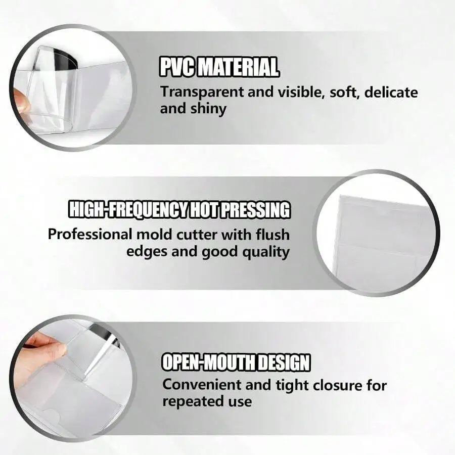 3PCS Parking Permit Holder Car Windshield, Self-Adhesive Car Permit And Ticket Holders, Business Card Holder, Universal