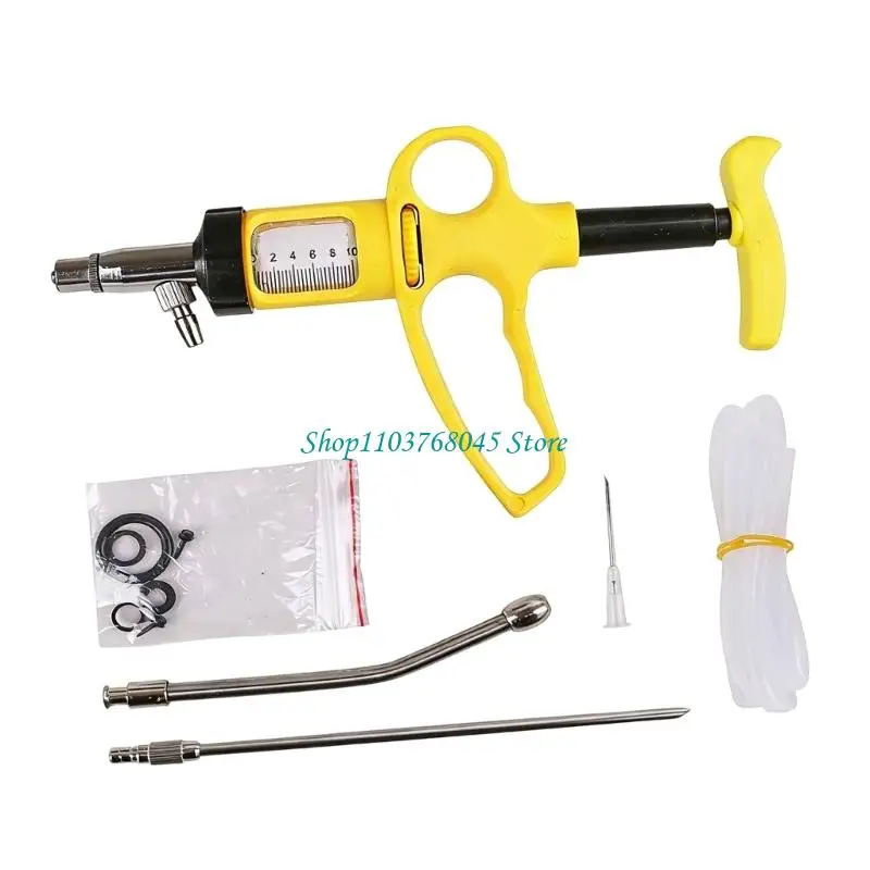 R53F Professional Poultry Syringes Continuous Dose Adjustment Ergonomic Handle High Precisions Livestock Syringes