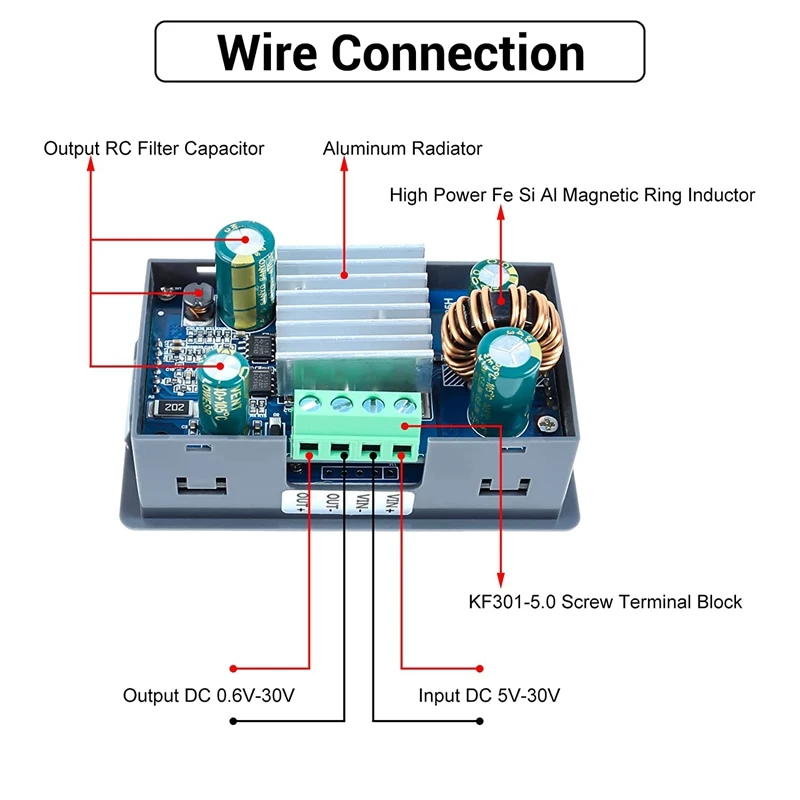 1 Piece Converter Adjustable Voltage Regulator DC 5-30V 35W 4A Power Supply Step Up Down Transformer