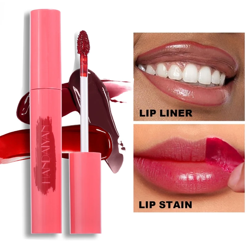 Delineador de labios despegable, lápiz labial resistente al agua, duradero, brillo de labios, tatuaje mate, naranja, marrón, mancha de labios, contorno, cosméticos