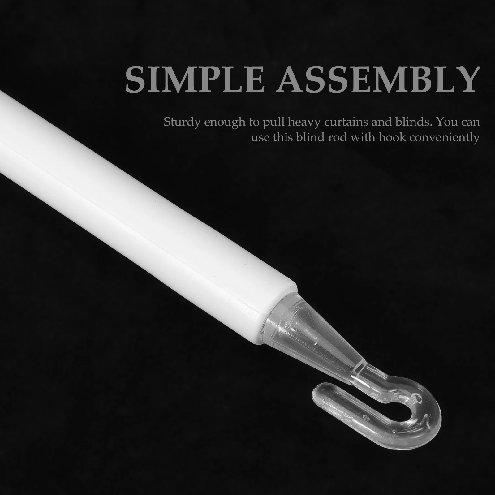 

2 Pcs Curtain Accessories Lightweight Blind Wand Replacement for Blinds Fit Vertical Louver Control Opener Stick Pp Parts