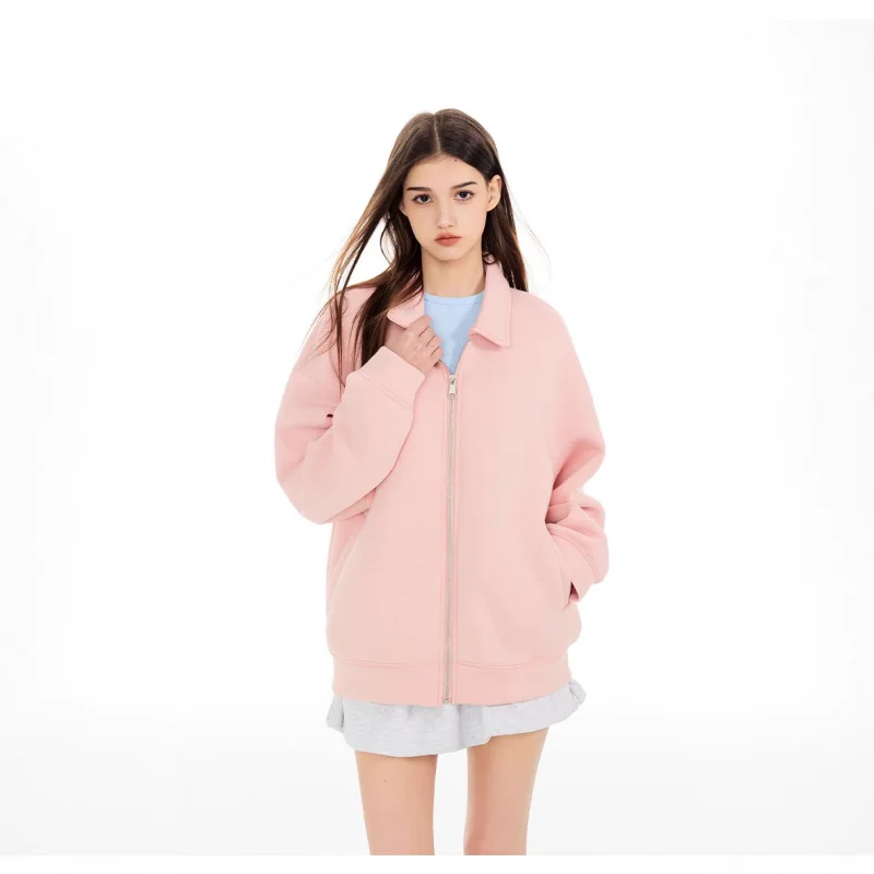 MAQVOB Top Quality EU US Size Autumn Retro Cleanfit Women Jacket 360g Air Layer Versatile Turn-down Collar Casual Jacket