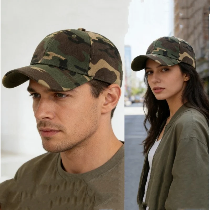 

Men Women Camouflage Printed Armygreen Golf Baseball Cap Outdoor Jungle Hiking Hiking Sports Sunhat Camp Club Sunscreen Visors