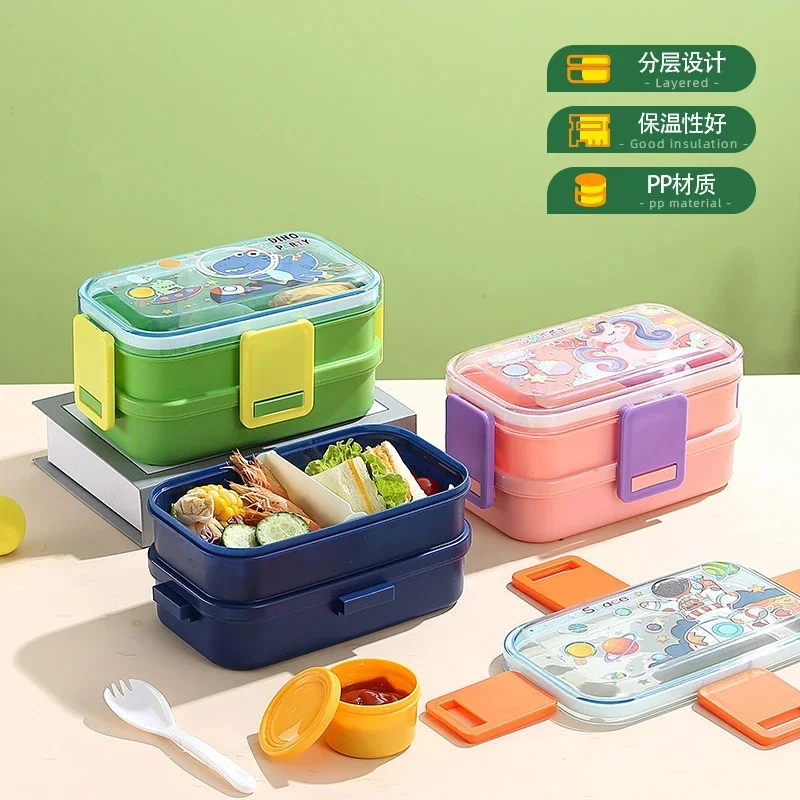 

Сейф для микроволновой печи, коробка для бенто, мультяшный дизайн, герметичный замок, многоразовый контейнер для еды, ланч-бокс для офиса, студентов, портативное отопление