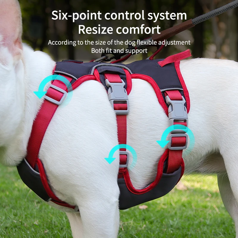 Dog Harness Pet Harnesses Puppy Waterproof Chest Straps Small Medium Dog Collar Bulldog Anti-slip Night Reflective Pet Products