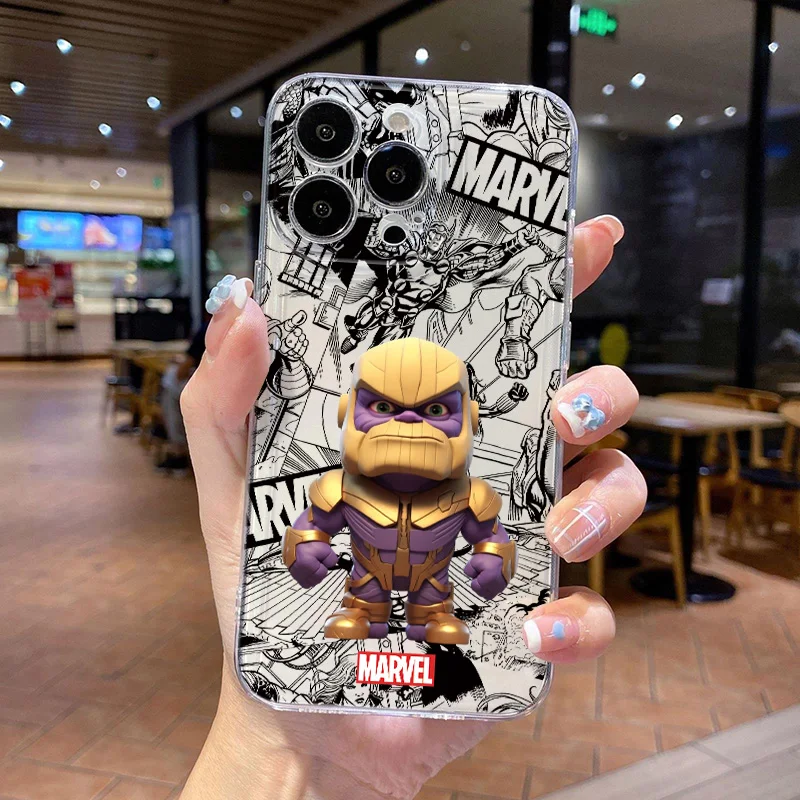 Marvel Avengers Thanos Gamora For Realme10 9 C30 53 63 Narzo50 Find X5 Reno12 11 10 8 7 6 Pro Plus Transparent Space Phone Case