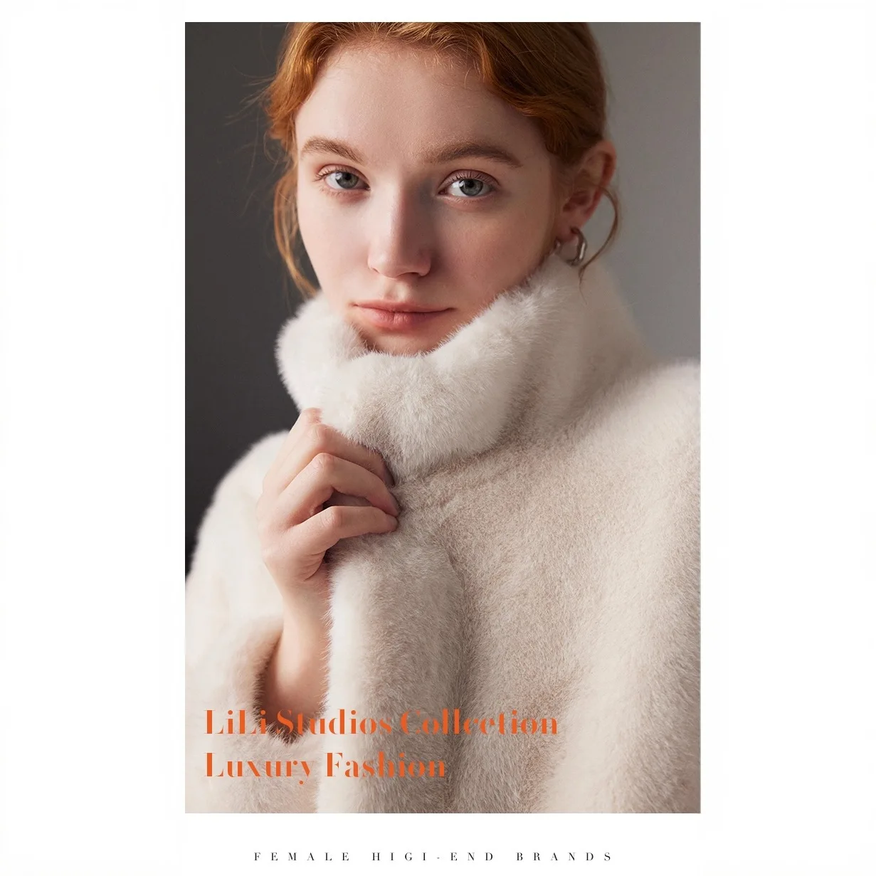 2025 الشتاء النساء ايكو الفراء أبلى الوقوف طوق زر بلون سيدة فرو منك سترة مريحة مريحة الإناث معطف فرو المنك #4