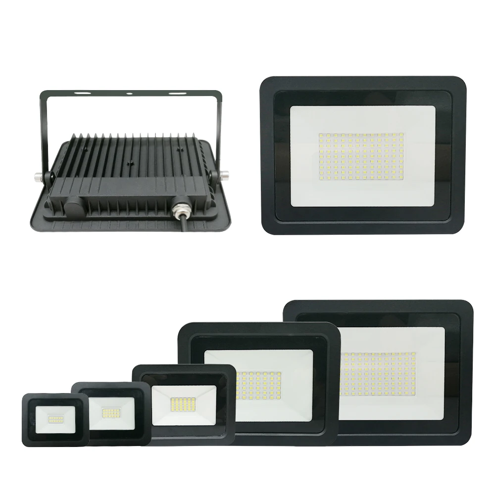 Holofote LED de exterior para jardim, holofotes, iluminação pública, iluminação de parede, iluminação de pátio, IP68, 100W, 50W, 30W, 20W, 10W, 110V, 220V