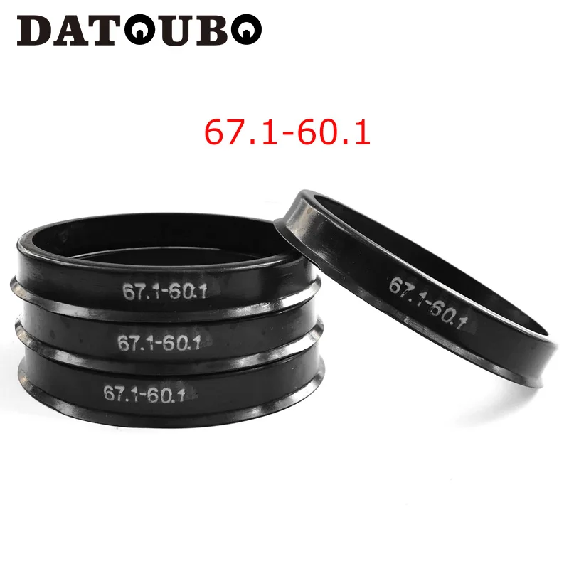 DATOUBO 4 قطعة أسود البلاستيك سيارة عجلة 67.1 مللي متر-54.1 مللي متر. 67.1-60.1 مللي متر. 67.1-59.1 مللي متر. 67.1-56.1. 67.1-63.1 ، 67.1 إلى 57.1 تتمحور خواتم