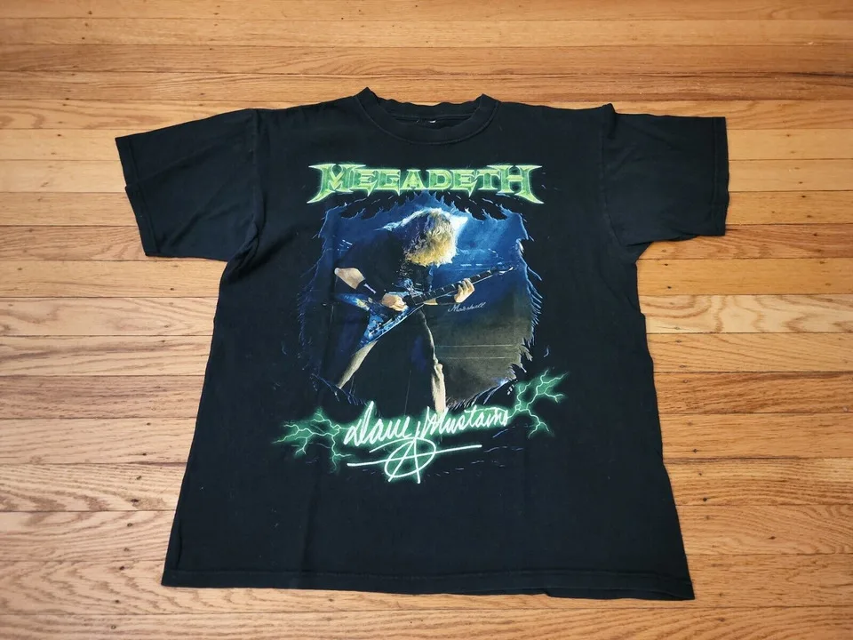 

Megadeath Dave Mustaine Concert T-shirt Black Unisex Cotton All Size S-5XL