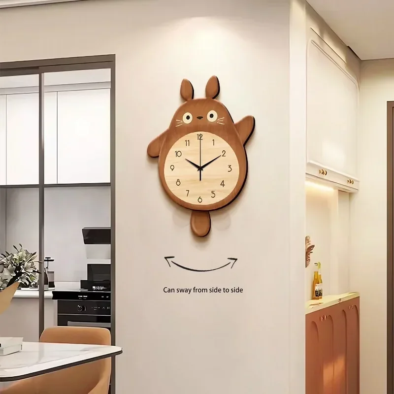 Lovely Wall Clock Cat Acrylic Personalized Creative Modern Decorative Home Silent Art Clock for Study Bedroom Living Dining Room