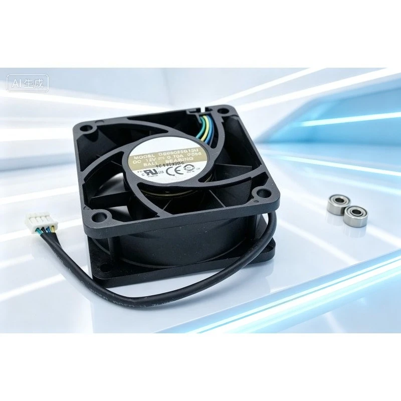2PCS Thermostatic 4‑Wire Cooling Fan For AVC DS06025B12U P058 6025 6CM 12V 0.70A Fan