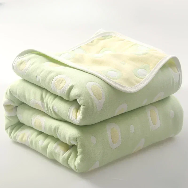 High Quality Cotton Sheet Six Layer Gauze Towel Quilt Summer Cool Blanket Children\'s Baby Blanket Adult Blanket Bedding