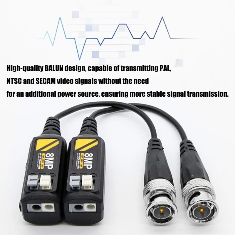 Plugs and Play Double Channel Transmitters For Analogs Cameras Eliminating Imaging Distortions Over Distances 77JC