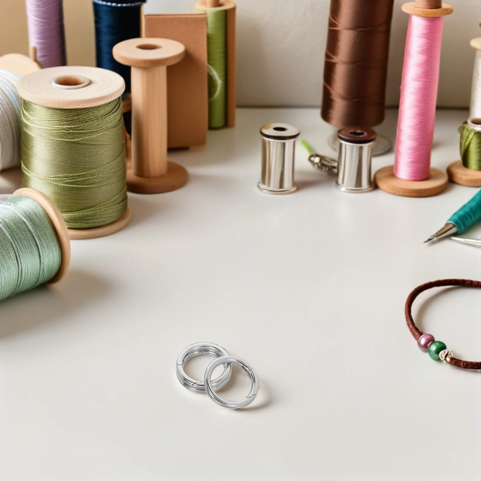 

3Pcs Stainless Steel Open Ring: Heavy Duty 316 Metal Clasp for Bag Strap Connector DIY Travel Gear - Smooth Finish Snap Hook