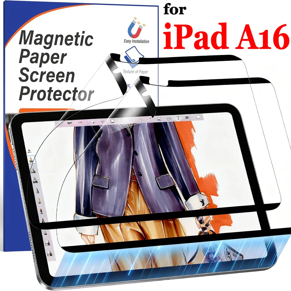 

Магнитная защитная пленка для экрана IPad A16 11 2025, матовая съемная бумажная пленка, антибликовая защита от царапин для IPad 11th