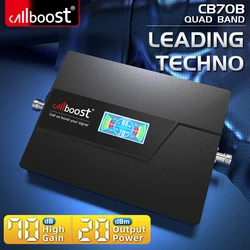 Callboost Four Band 4G LTE network booster 900 1800 2100 2600 Signal Amplifier Cell Phne Repeater 850 1700 1900 700 4G Internet