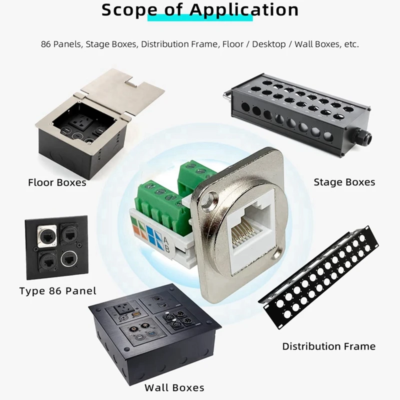 جديد-20X RJ45 لوحة جبل المسمار محطة محول ، RJ45/8P8C لوحة جبل موصل ، D-نوع RJ45 أنثى محطة لحام