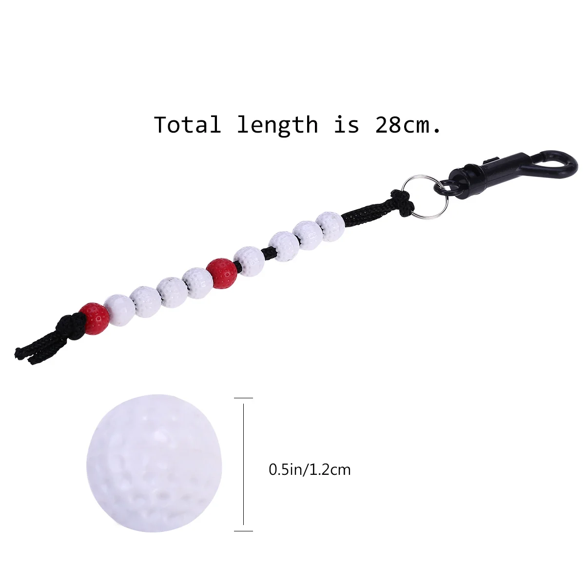 12.8Mm Stroke Bead Score Counter Golf White Green Beads Nylon Plastic Bead Counter Tool For Stroke Tracking