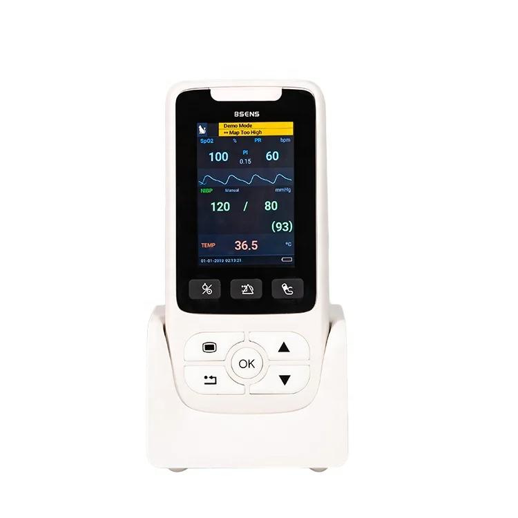 Veterinary handheld vital signs monitor with 3.5 inch screen