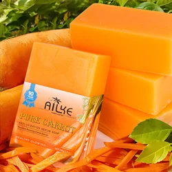 Wholesale Natural Carrot Extract Lightening Dull Complexion Strong Glowing Face Beauty Whitening Bar Soap For The Skin