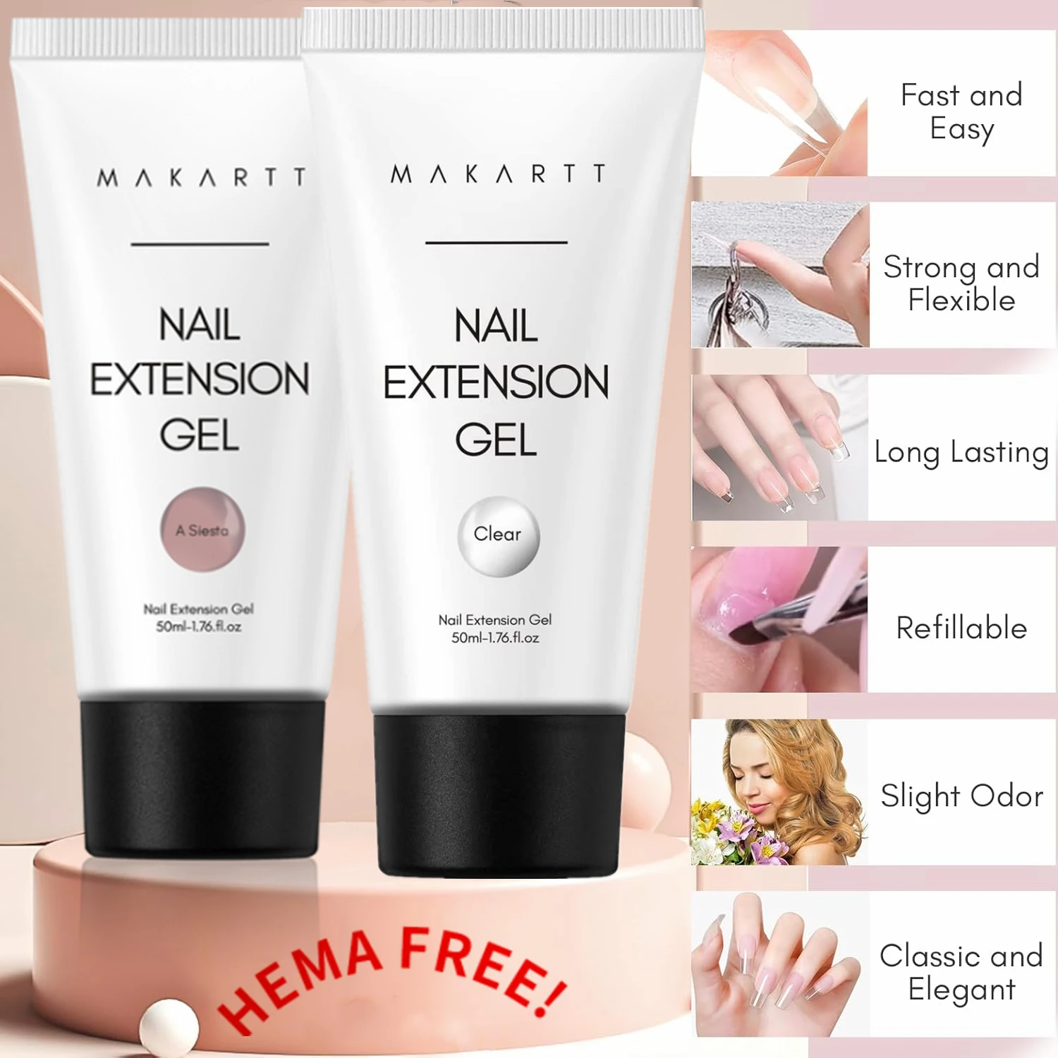 Makartt Poly Gel Móng Tay, 50ML Rõ Ràng/Hồng/Nude Thiên Nhiên Móng Gel Kéo Dài Lấp Lánh Người Xây Dựng Móng Gel Mùa Thu Hợp Thời Trang Tự Làm Móng Nghệ Thuật