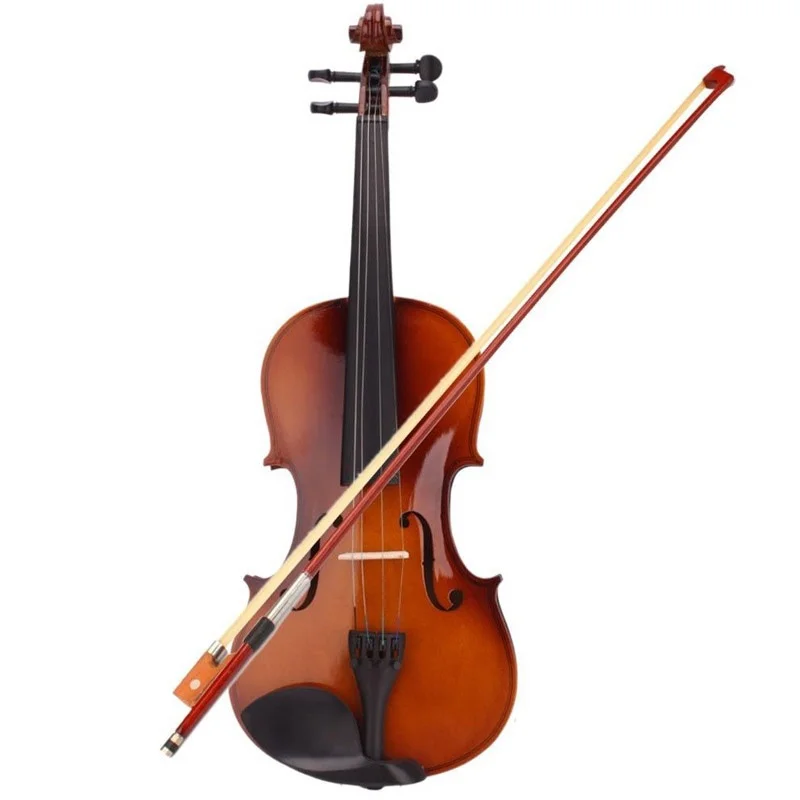 1/2 Size Student Violin Acoustic  Fiddle With Case Bow Rosin Natural Color Beinnger Fiddles SET