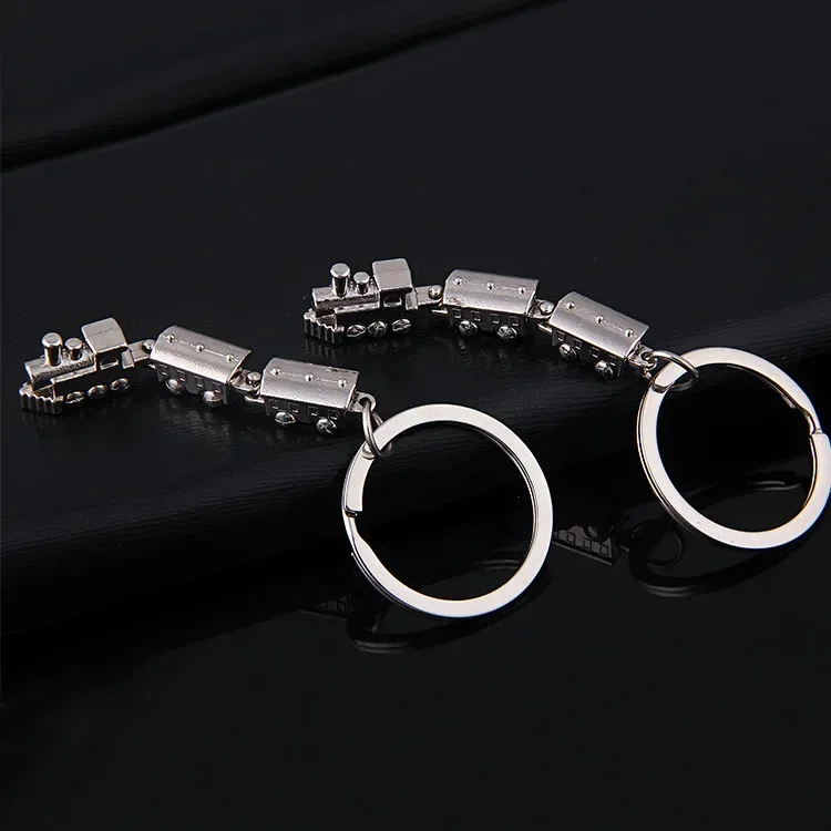 Metal Keychain Men Women Key Chain Party Gift jewelry Small train Bag Charm Accessories key Ring