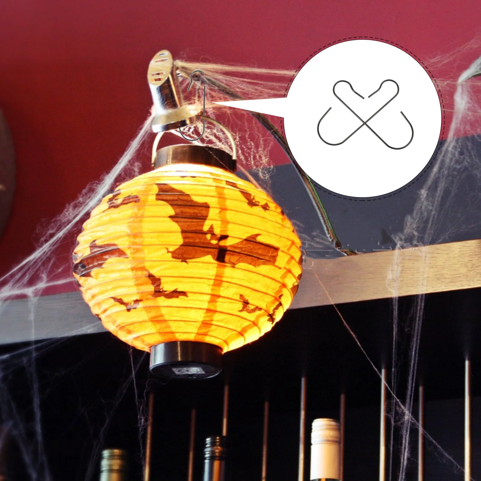 

200Pcs Metal Ornament Hooks Weatherproof Decorative Clips for Christmas Lights Outdoor Garden Hanging Decorations String Light