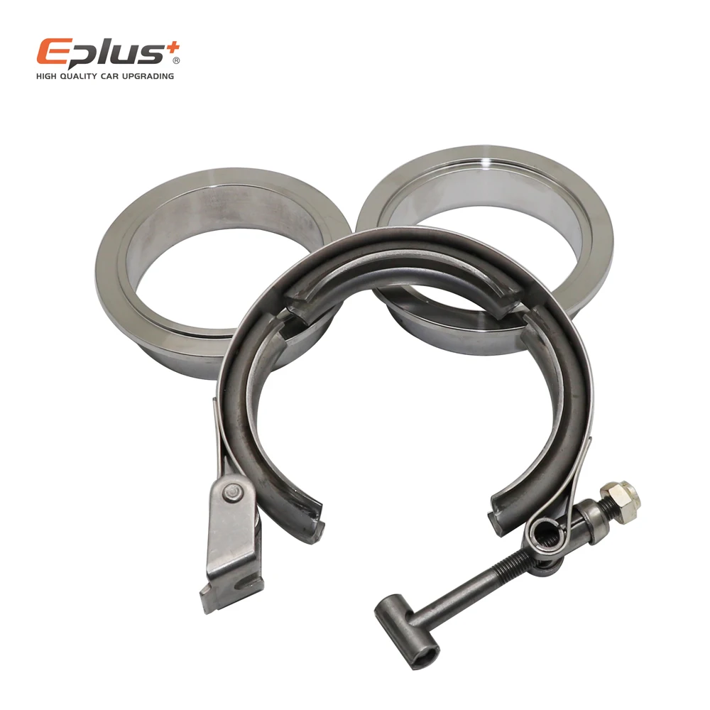 304 Stainless Steel Quick Release V Band Clamp universal Car  Turbo Exhaust Pipe Vband Clamp Male Female Flange V Clamp Kit