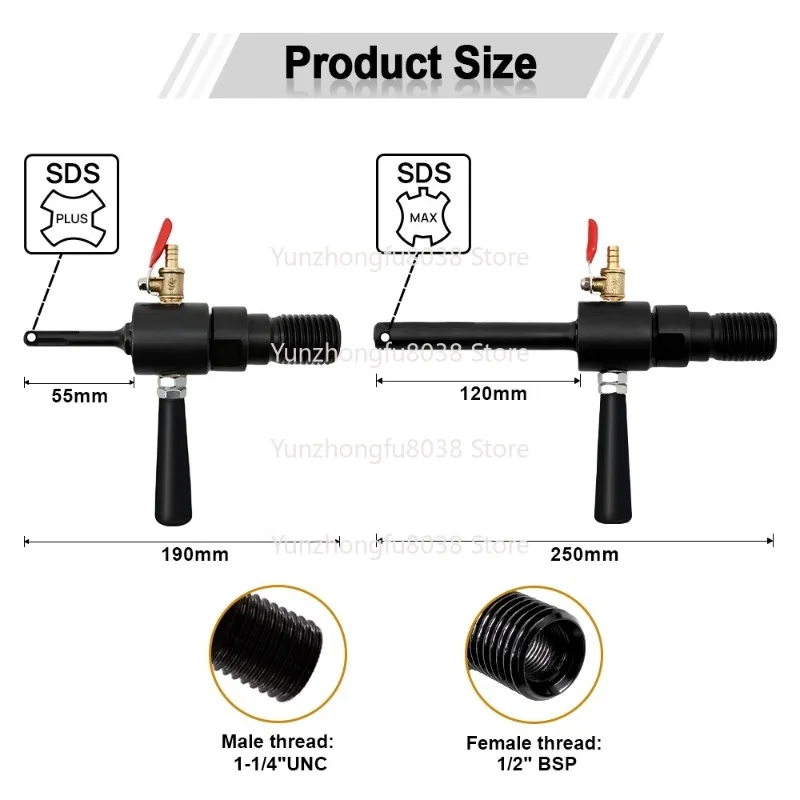 SDS-maximum Impact Drill Water Filling Device Adapter Head Connection Tool Water Injector Hand Drill Rhinestone Adapter