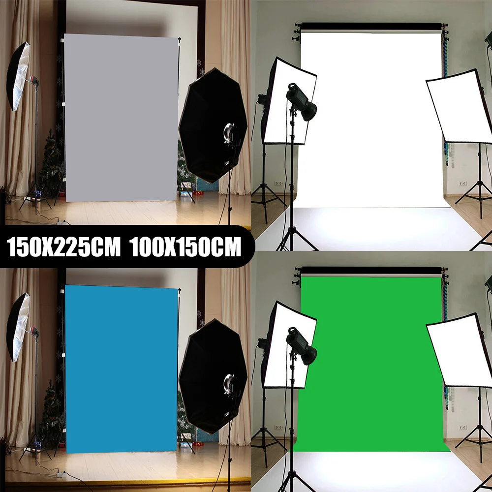 5x7ft/3x5ft Photography Background Backdrop Vinyl Cloth for Photo Studio Video Props Solid Color Non-woven Fabric Wall Decor