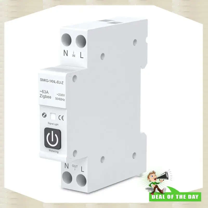 24-Hour Delivery TUYA 63A 1P+N Zigbee Smart Circuit Breaker With Metering Smart Home Wireless Remote Control Smart Life Alexa Ho