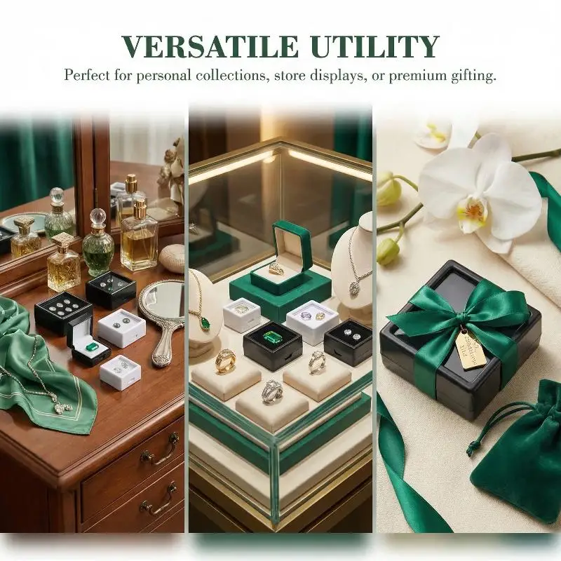 10PCS Gems Packaging Box Jewelry Organizer  Storage Container for DIY Ring Display