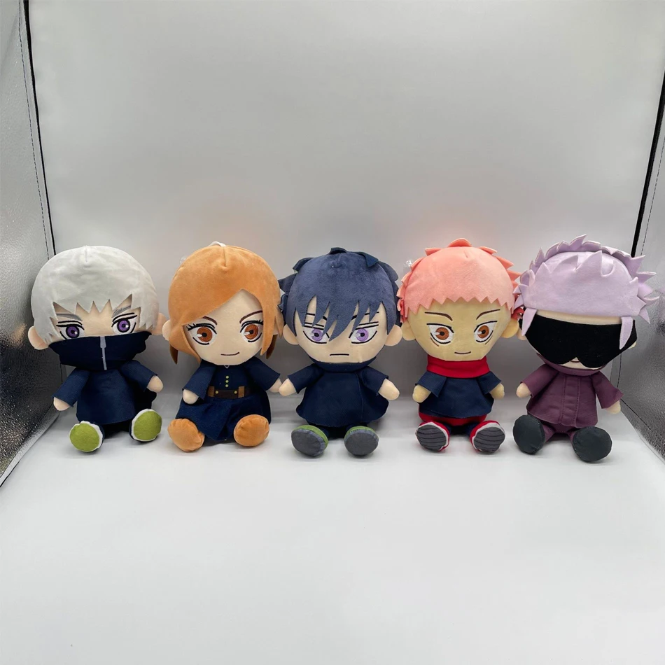 25cm Jujutsu Kaisen Plush Toys Anime Gojo Plushies Fushiguro Megumi Kugisaki Nobara Gojo Satoru Soft Stuffed Dolls Kids Gifts