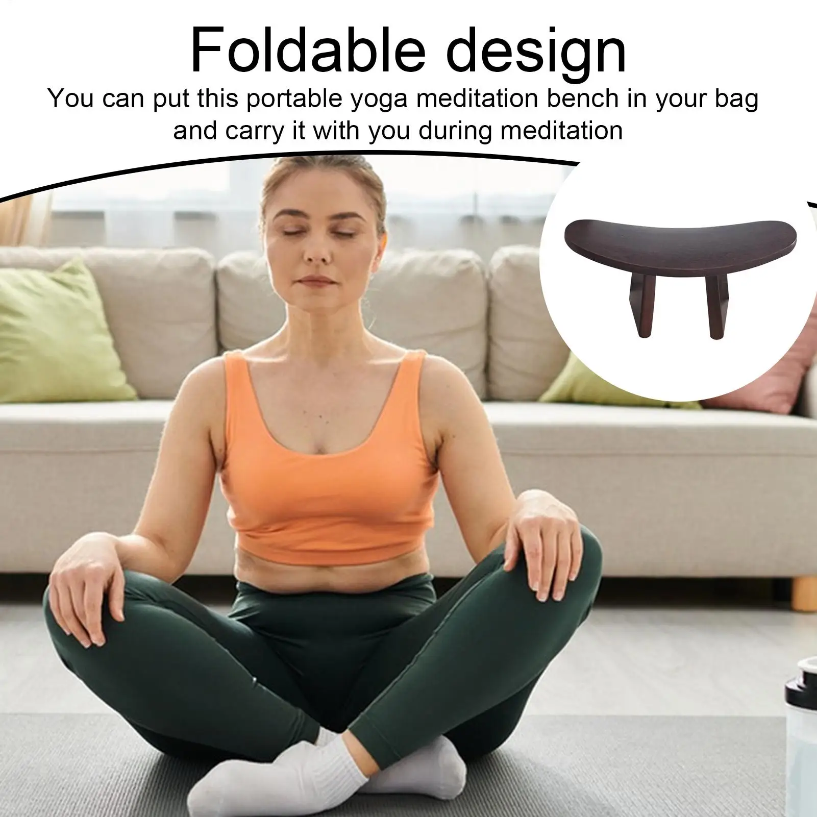 Multifunctional Yoga Kneeling Stool Wooden Healthy Upright Postures Yoga Stool Meditation Correction Chair Trainer Stools