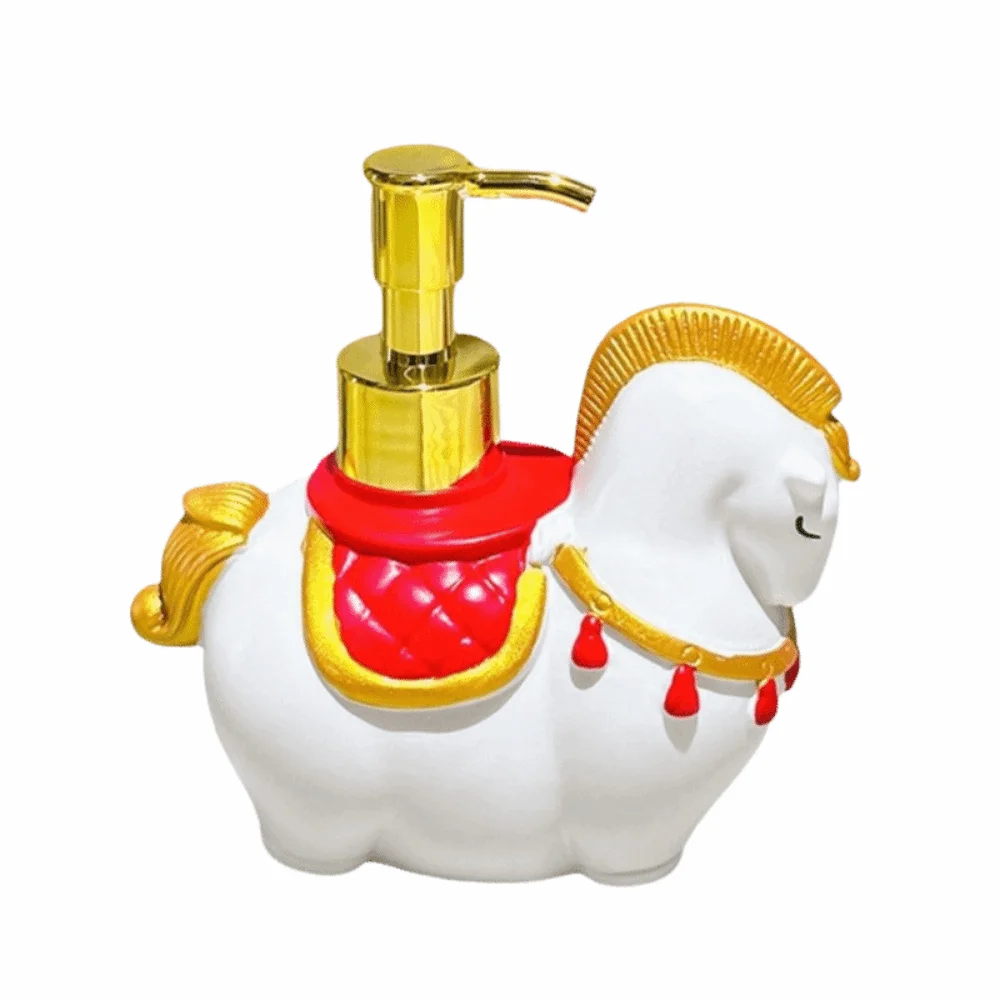 

Vinyl Zodiac Horse Soap Dispenser Press Bottle Decorative Cartoon Hand Sanitizer Bottle Chinese Style Animal Model