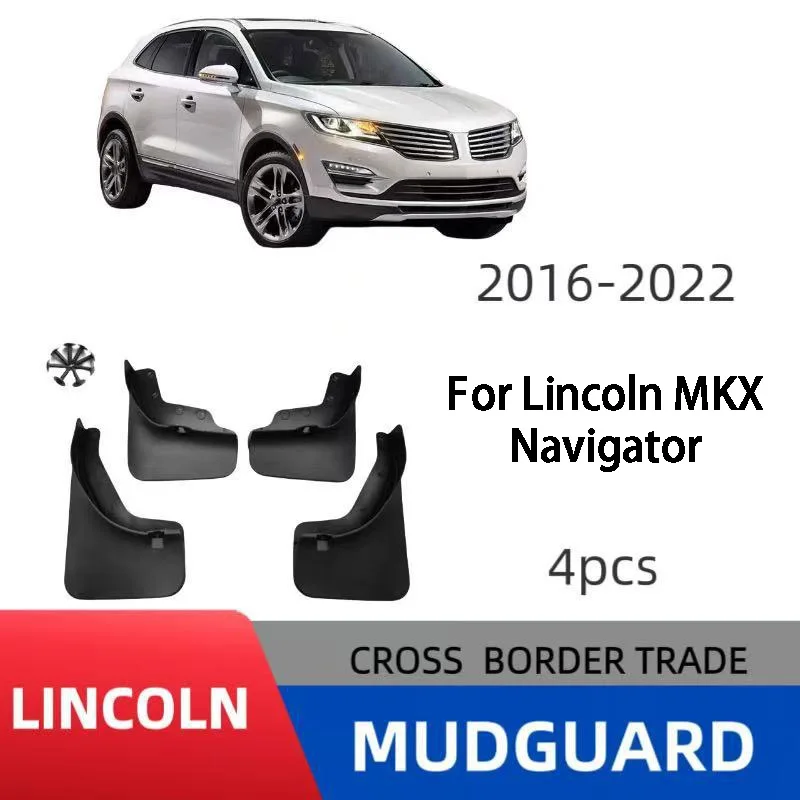 For 2016-2022 Lincoln MKX Nautilus Mudguard Front and Rear Automotive Parts Splash Proof Cars Mud Flaps Wheel Guards Accessories