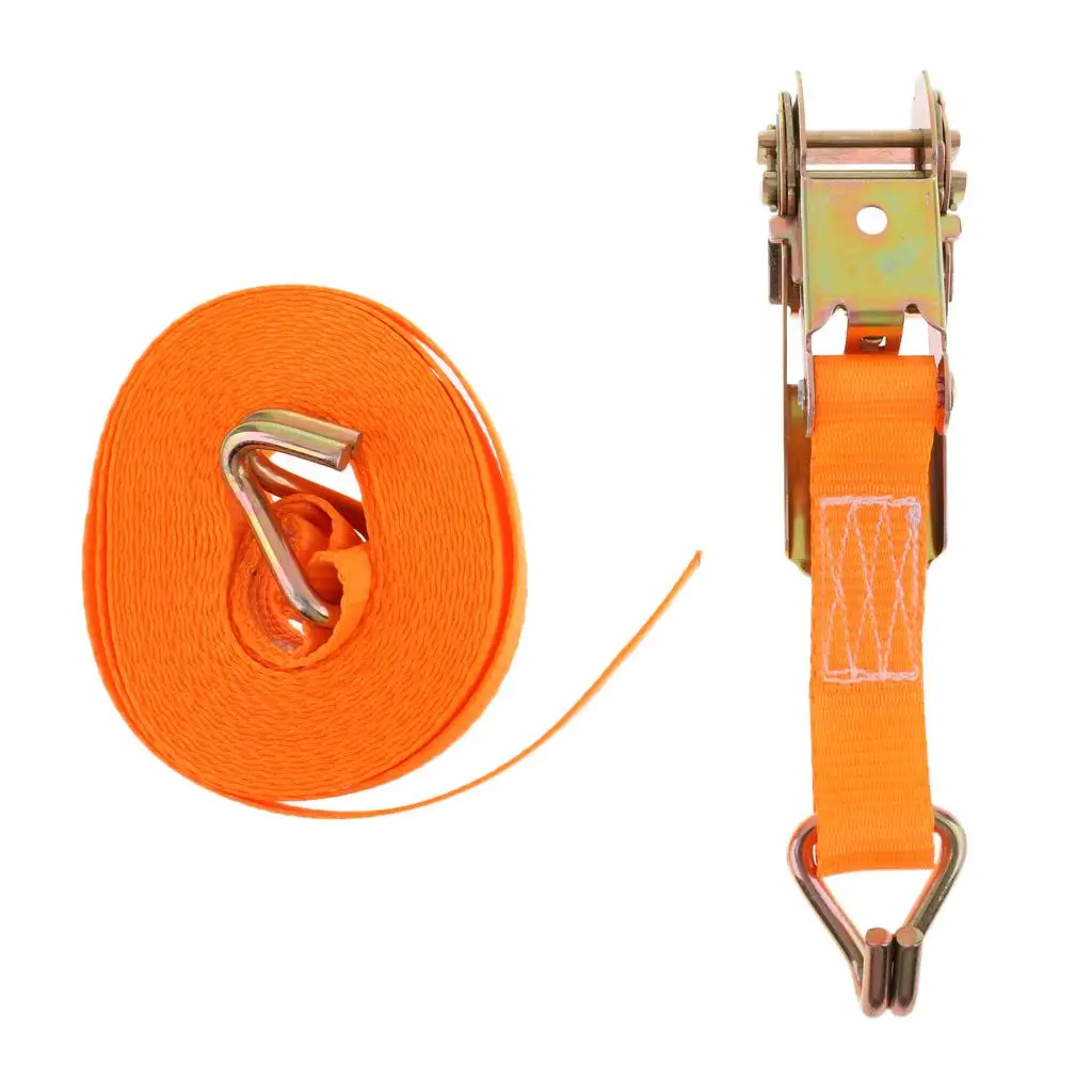 High Strength Orange Polyester 800KG Trailer Lashing Ratchet Strap Webbing & Hook Accessories