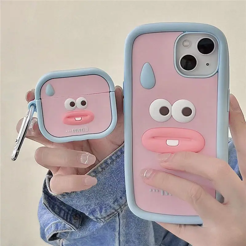 3D Cartoon Funny Sausage Mouth Case For Airpods 3 Case,Soft Silicone Earphone Case Cover For Airpods Pro Case/Airpods 1/2 Case