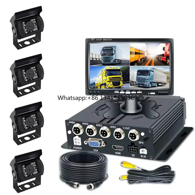 

AHD 1080P Truck MDVR System with Night Vision 4G GPS WiFi Waterproof Camera Support SD HDD Recording for Vehicle Surveillance